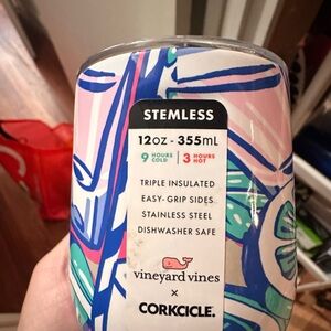 Corkcicle vineyard vine tumbler.  Brand new.